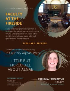 Faculty at the Fireside with Dr. Courtney Wigdahl-Perry @ Patterson Library